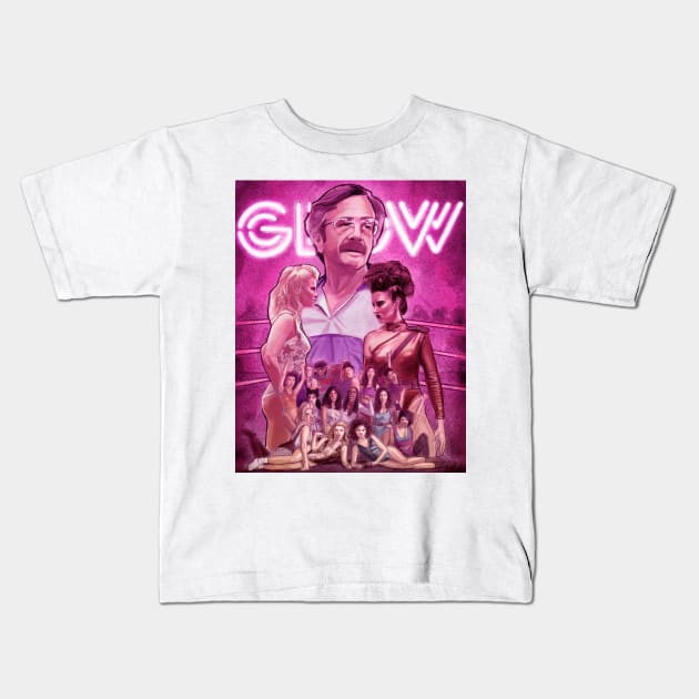 GLOW Kids T-Shirt by sketchychris